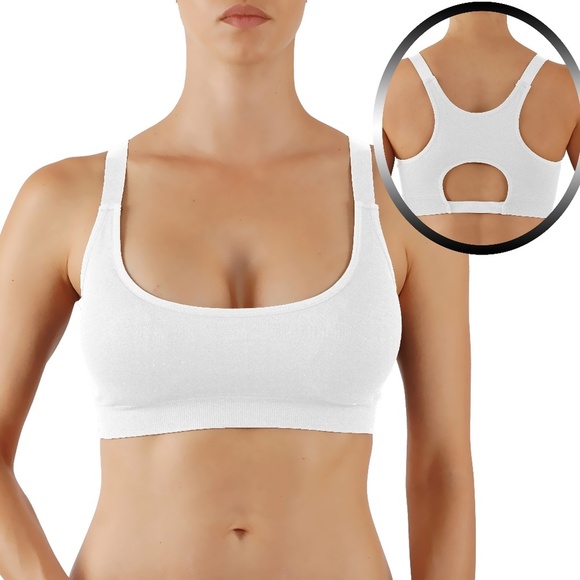 Women's Yoga Top Solid-Colored Racerback - Picture 1 of 1
